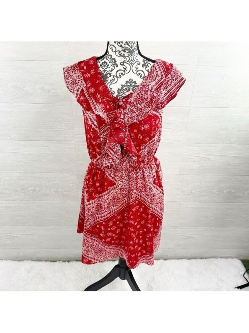 Tularosa Revolve Bandana Ruffle Fit & Flare Midi Dress